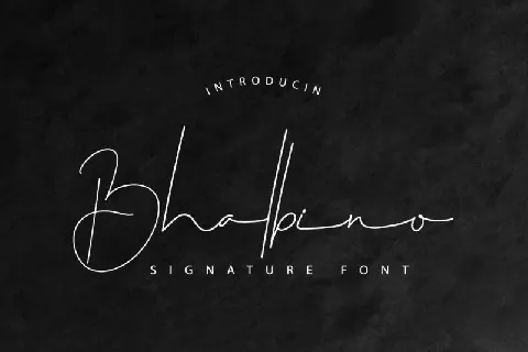 Bhalbino Signature font