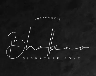 Bhalbino Signature font