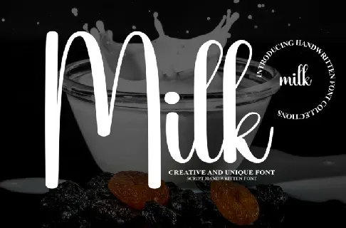 Milk Script font