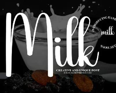 Milk Script font