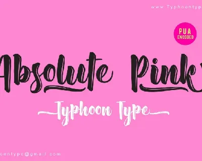 Absolute Pink Script font