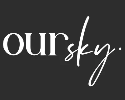 Our Sky font