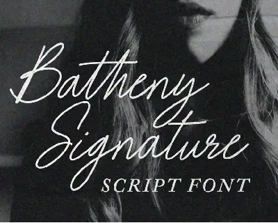 Batheny Signature font