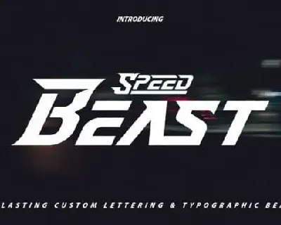 Speed Beast Display font