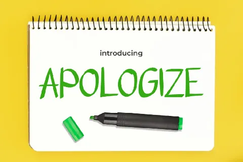 APOLOGIZE font