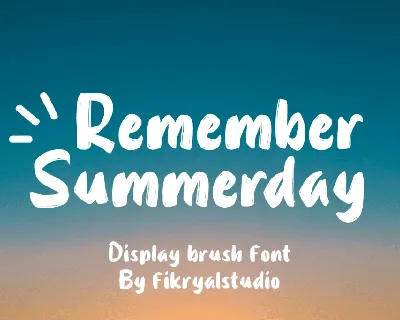 Remember Summerday font