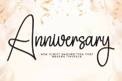 Anniversary Script font