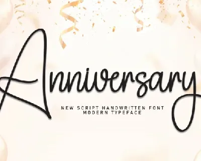 Anniversary Script font