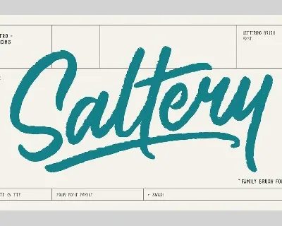 Saltery Brush Free font