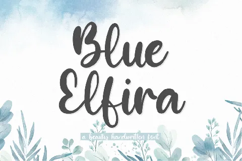 Blue Elfira font