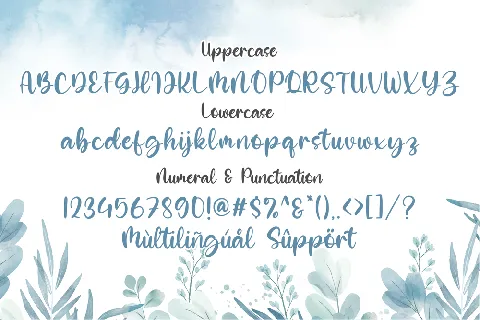 Blue Elfira font