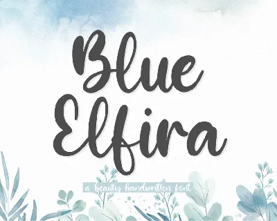 Blue Elfira font