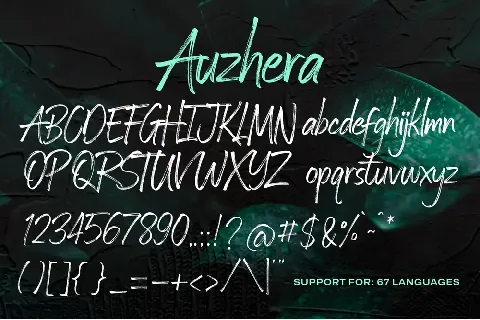 Auzhera Brush DEMO/PERSONAL USE font