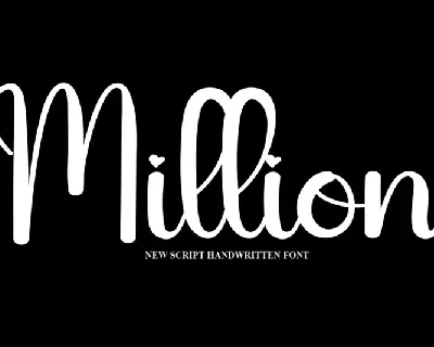 Million Script font