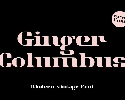 Ginger Columbus font