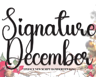 Signature December font