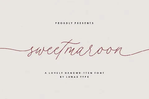 Sweetmaroon font