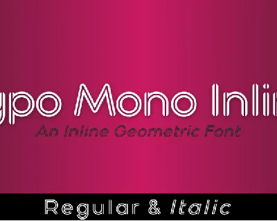 Typo Mono Inline Demo font
