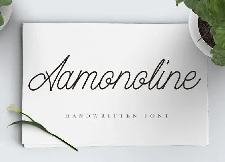 Aamonoline Script Free font