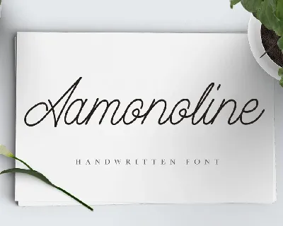 Aamonoline Script Free font