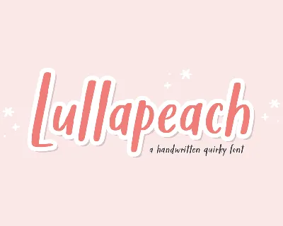 Lullapeach font