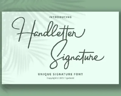 Handletter Signature font