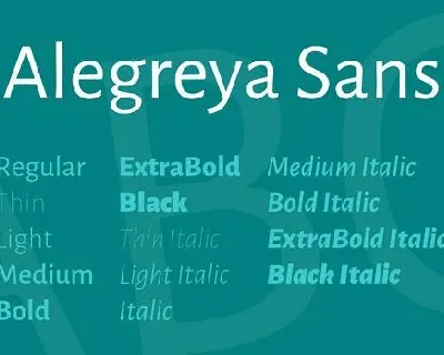 Alegreya Sans Family font