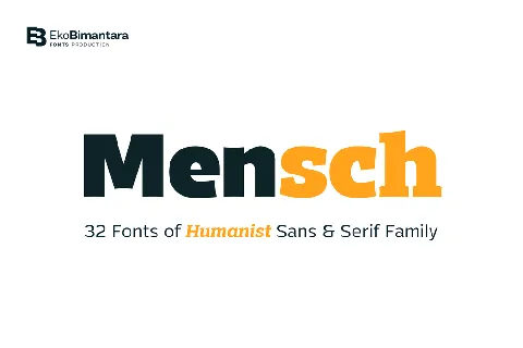 Mensch Trial font