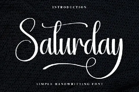 Saturday Script Typeface font