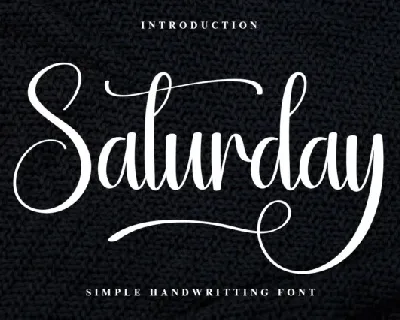 Saturday Script Typeface font
