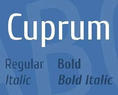 Cuprum Family font