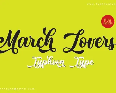 March Lovers Script font