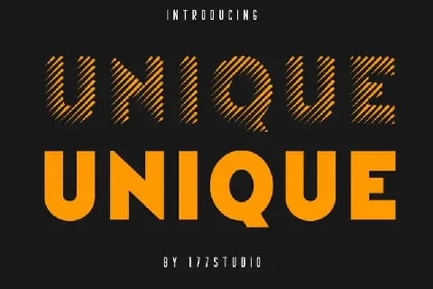 Unique Stripes font