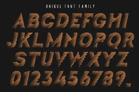 Unique Stripes font