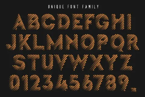 Unique Stripes font