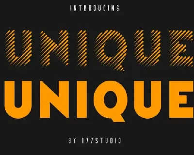 Unique Stripes font