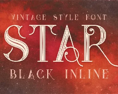 Star Black Inline font