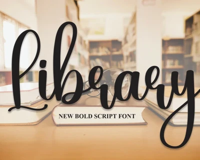 Library Script font