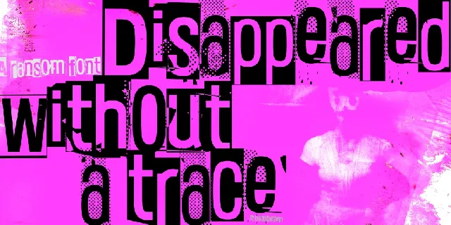 Disappeared without a trace font