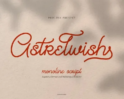 Astrelwish font