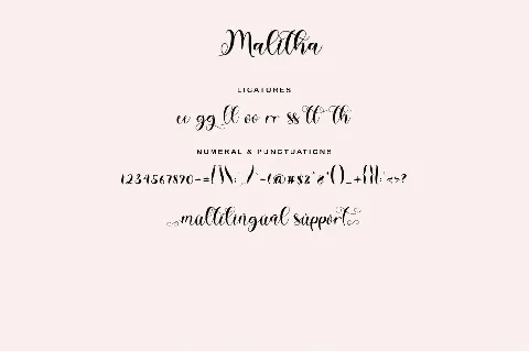 Malitha font