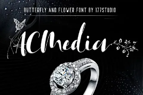 Acmedia â€“ Butterflies and Flowers font