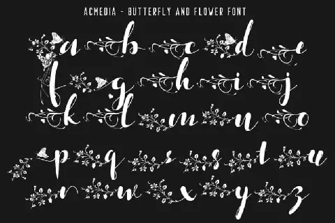 Acmedia â€“ Butterflies and Flowers font
