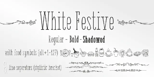 White Festive Typeface font
