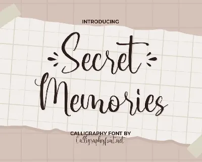 Secret Memories Demo font