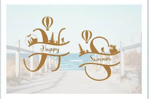 Vacation Monogram font