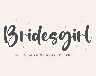 Bridesgirl font