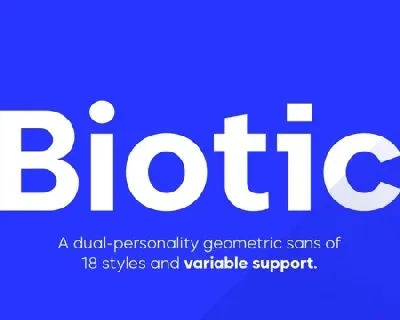 Biotic Family Demo font