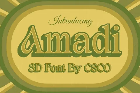 Amadi 3D font