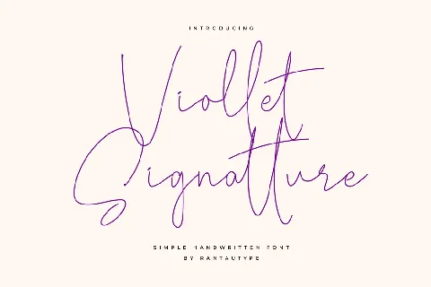 Viollet Signatture font